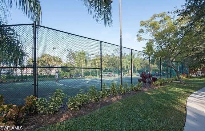 View of tennis court