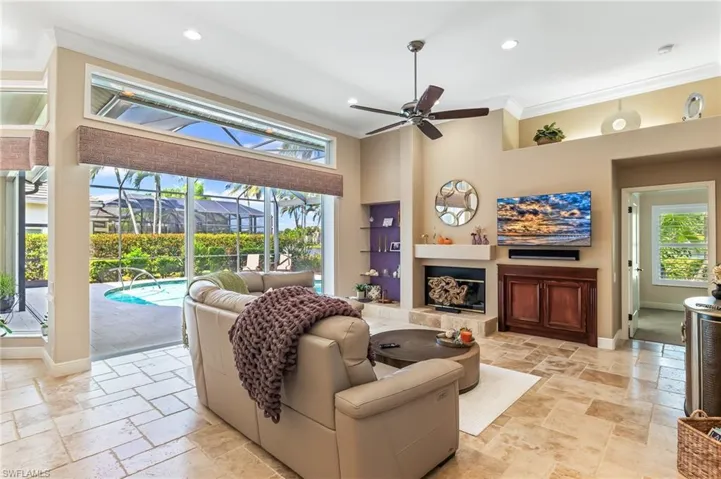 Family Room w/ Sliders to Outdoor Lanai