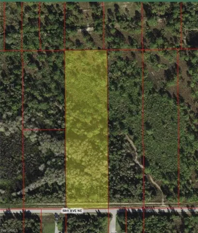 Aerial map of property and surrounding area