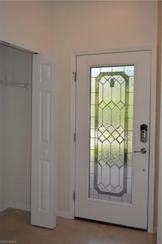 Front entry with large storage closet