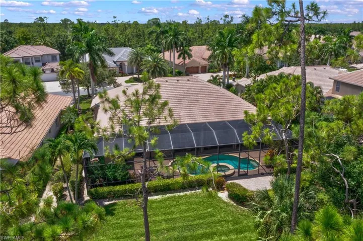 Birds eye view of property