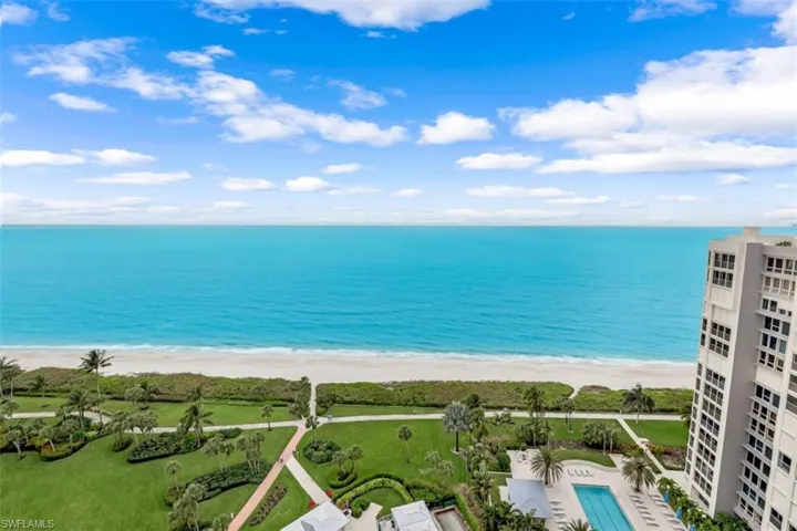 Water view with a view of the beach - from building Sundeck