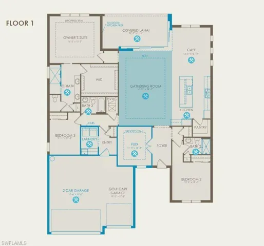 Floor plan with structural options