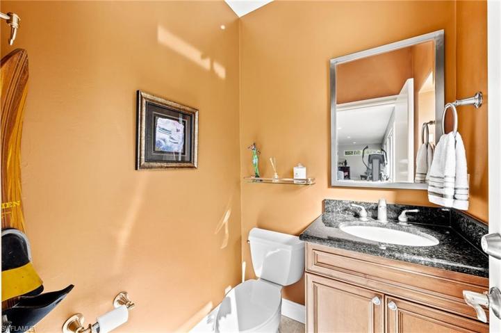 half bath off family room