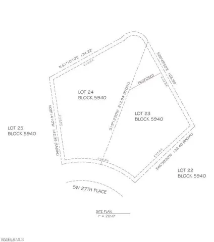 Exact map of the 2 lots that have been combined.