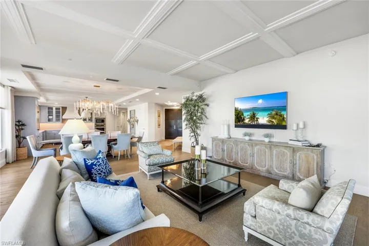 View of great room from lanai doors.