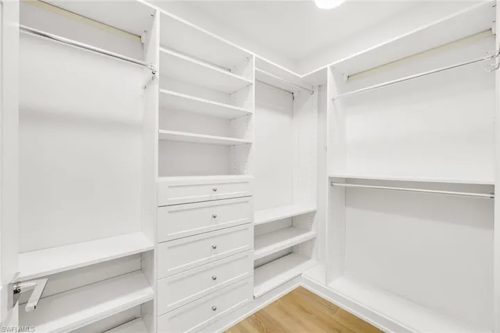 The custom closet - easily organize your winter wardrobe.
