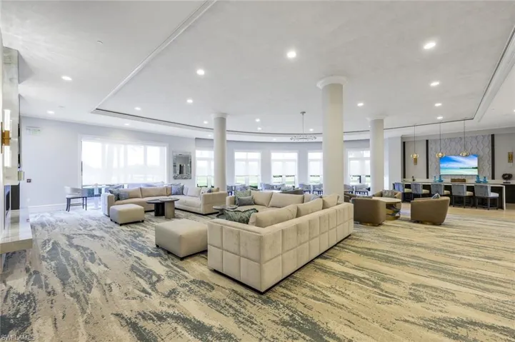 The newly renovated clubroom is where you will enjoy the company of your neighbors.