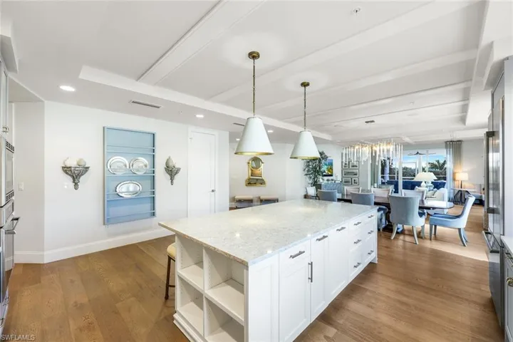 View of great room from kitchen.