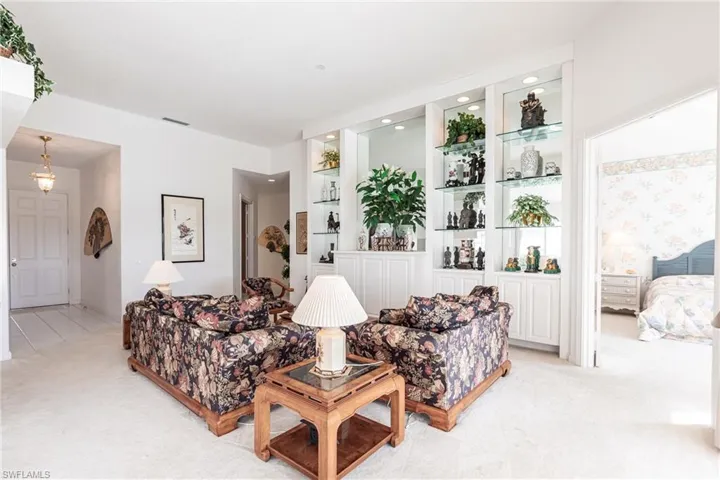 Great room with 12 foot high ceilings.