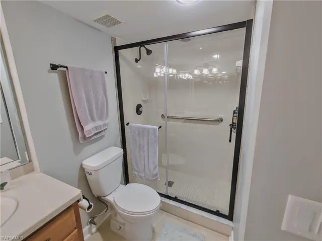 Shower in primary bathroom