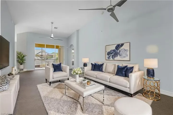 virtually staged living room area