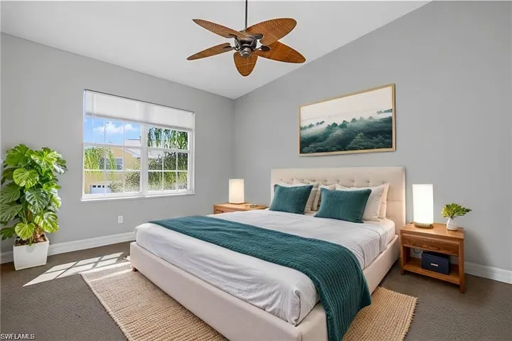 Virtually staged main suite
