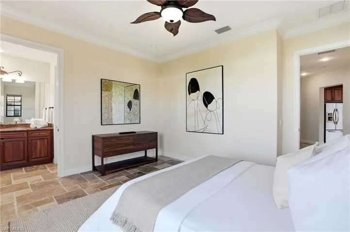 This bedroom suite allows guests plenty of space and privacy