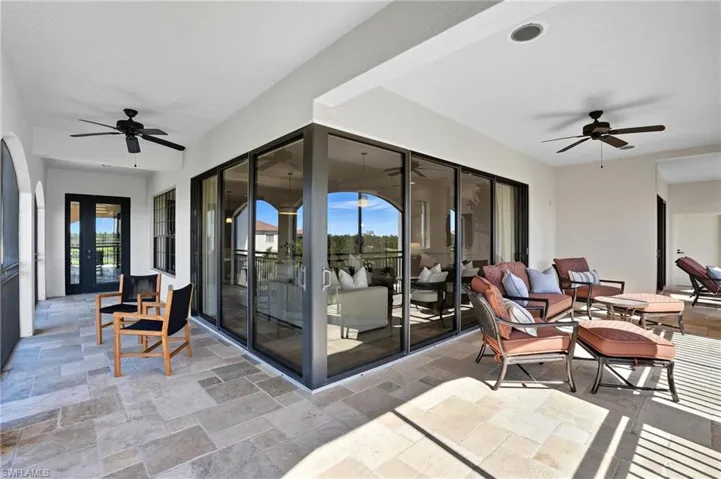 The wraparound lanai is like a whole other living space that connects throughout the penthouse unit