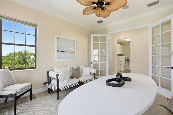 Spacious and airy den for work from home convenience or overflow for guests as a third bedroom