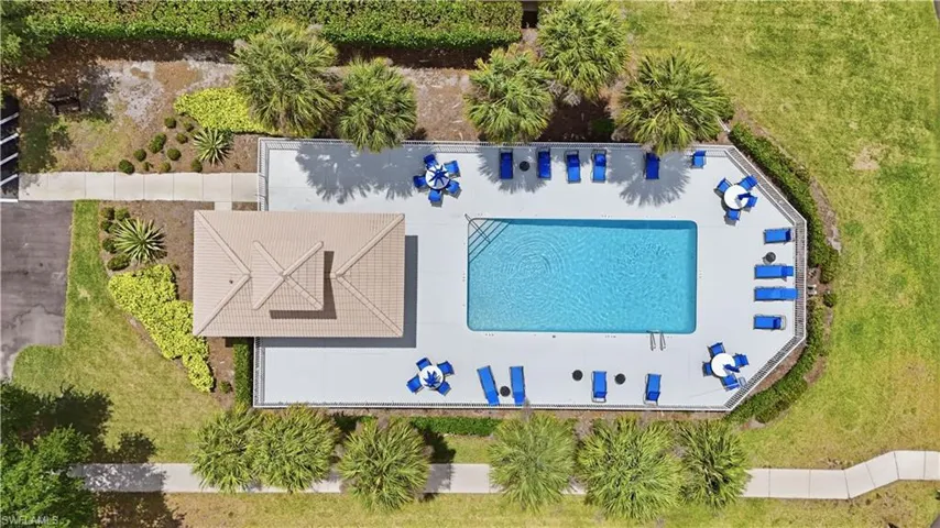 Aerial view of community pool.