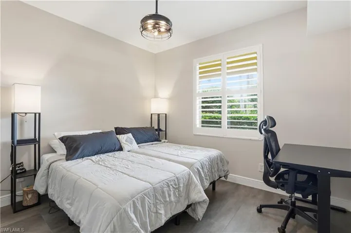 Spacious guest bedroom.