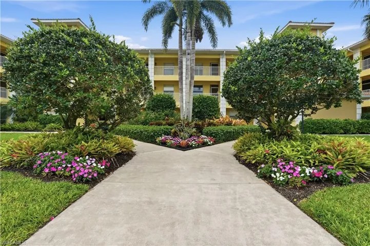 Beautifully landscaped entry.