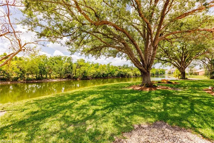 Enjoy the shady lake views from the patio