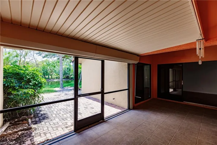 Lanai opens into a paved patio