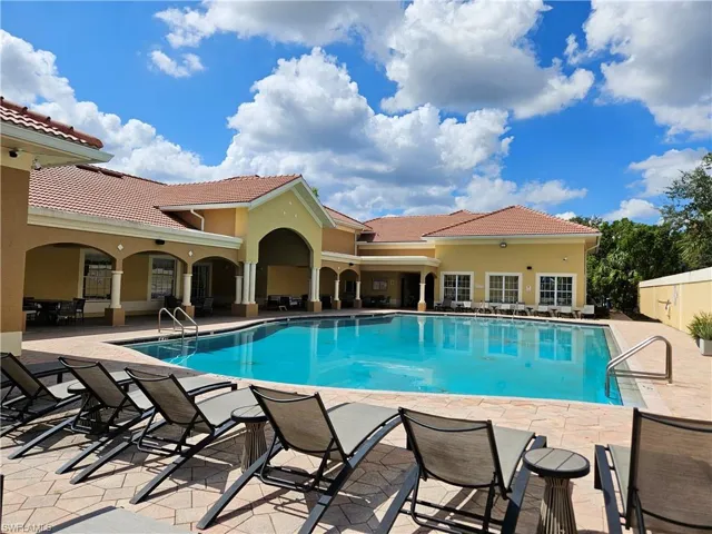 View of pool with a patio area