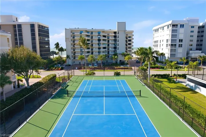 View of tennis court