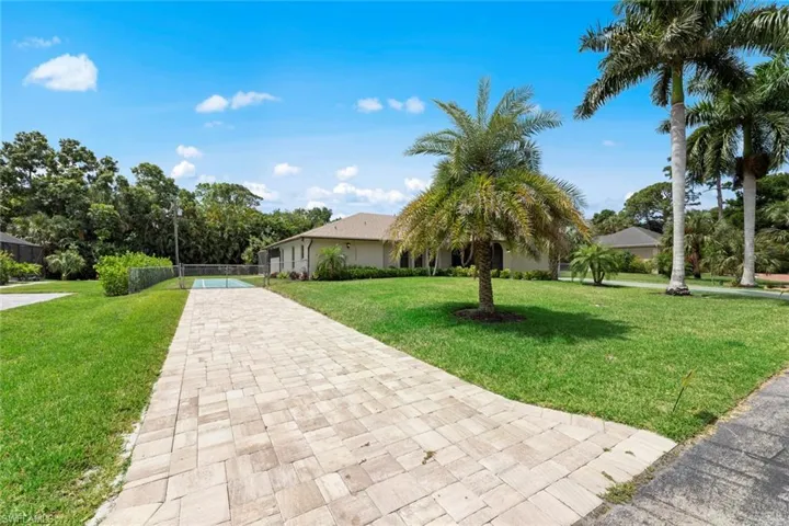 Side drive leads to back yard