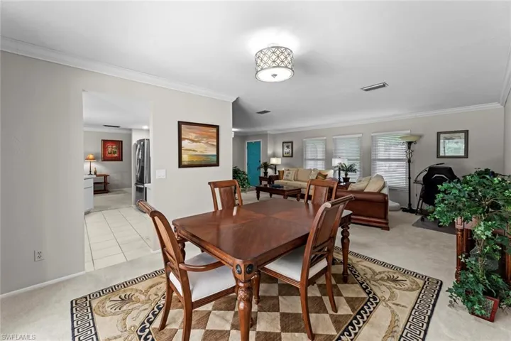 Dining area looking towards living room