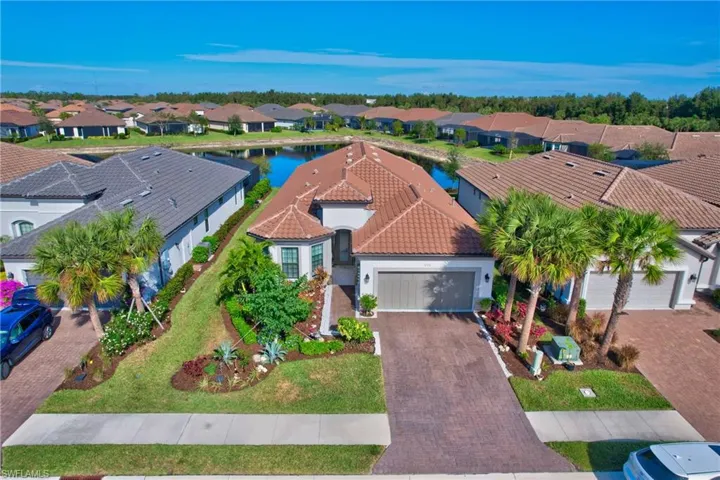 Aerial view of a large body of water
