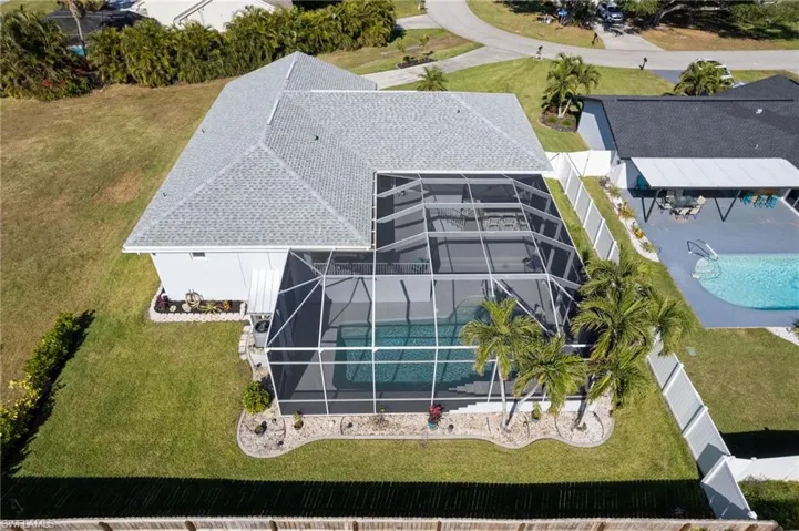 Birds eye view of property