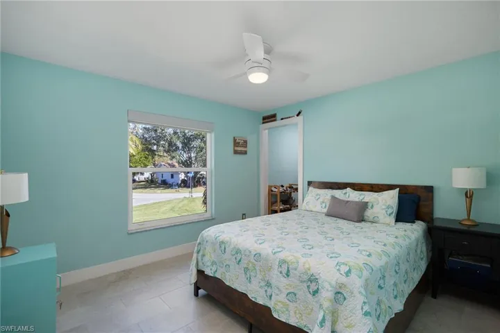 Bedroom #3 with ceiling fan and walk-in closet