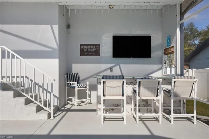 View of pool bar area