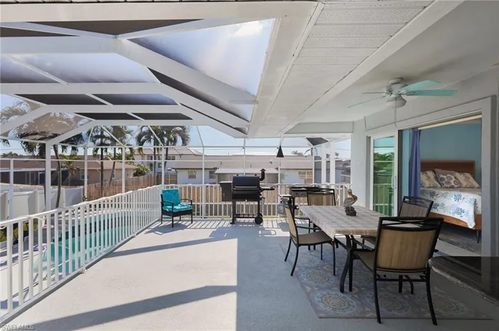 View of upper deck area overlooking pool