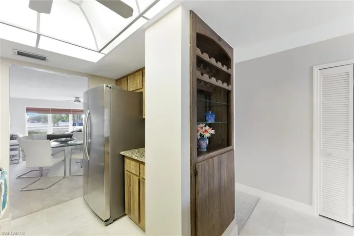 Kitchen, built in bar cabinet