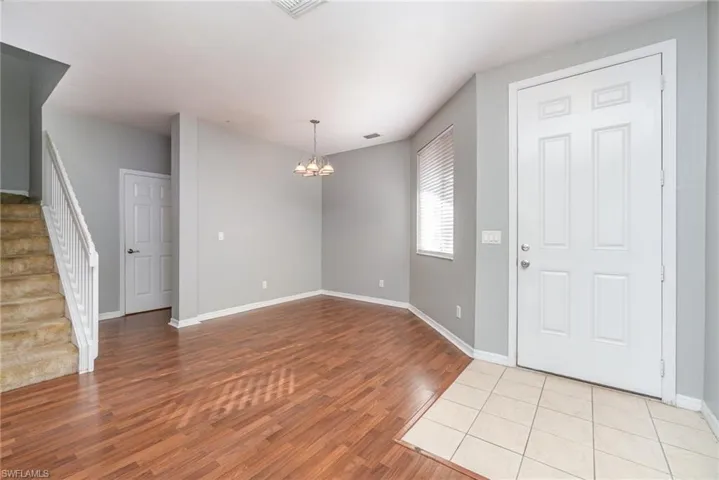 Dining space with directly access to half bath/powder room