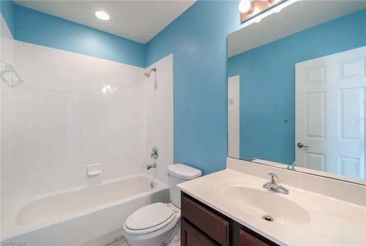 Upstairs bathroom with tub and shower