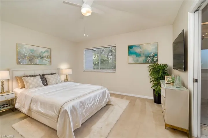 Primary bedroom photo has been virtually staged