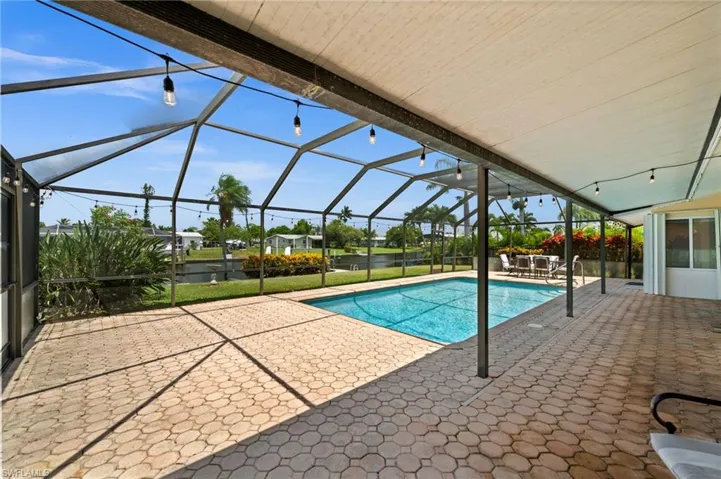 Large lanai and sunny pool