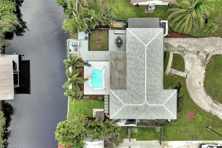 Aerial view of home.