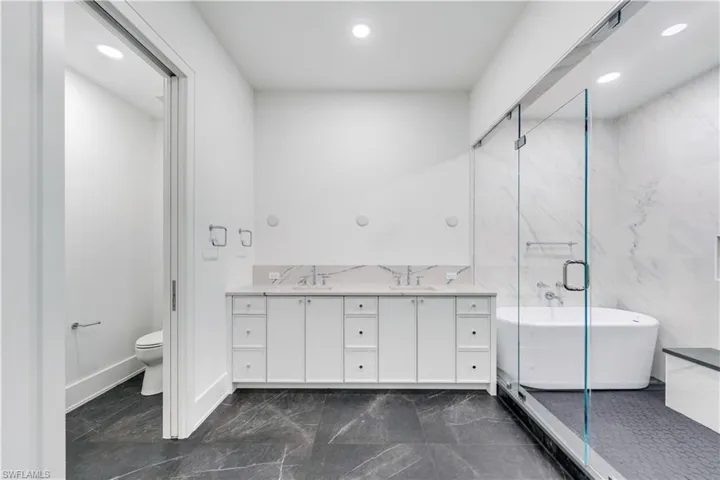 Modern clean lines complete with wet room