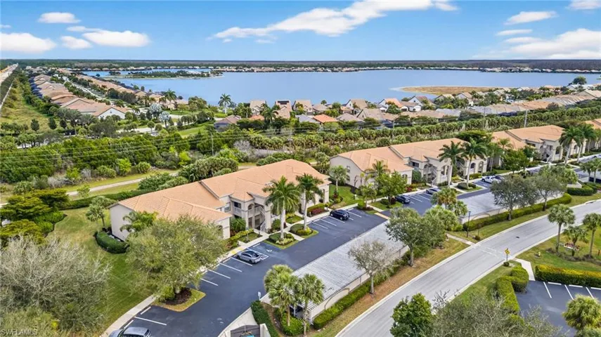 Aerial view of residential area