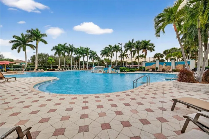 Community pool with deck