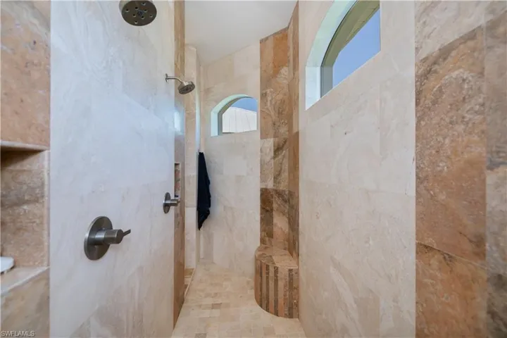 Walk through shower in master bath