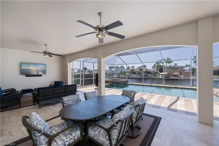 Spacious lanai under roof