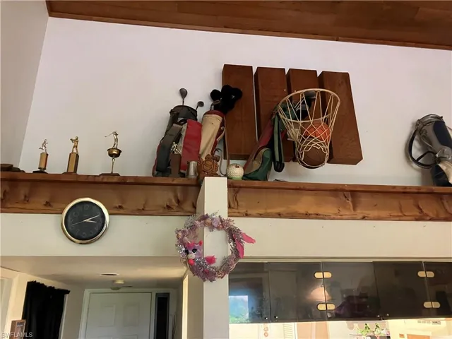Shelf above kitchen/living room