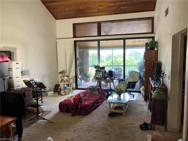 Living room with great view of the lake