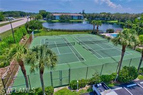 Lakeside tennis courts adjacent to the pool