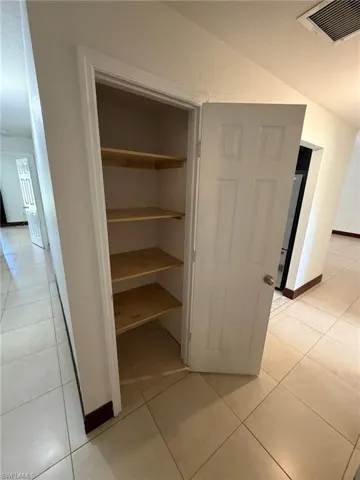 Built-in shelving with multiple storage levels