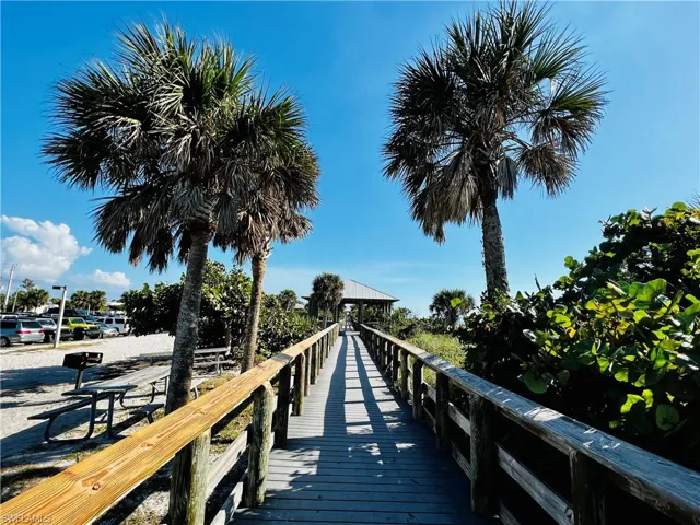 Nearby public beach.